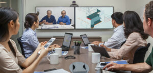 collaboration, noslar ti, office, meeting room, wireless connections, tablet, meeting, video call, conference call